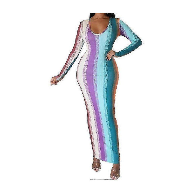 Stylish Autumn Winter V-Neck Printed Dress – Sexy Bodycon Women’s Outfit | Fruugo SG