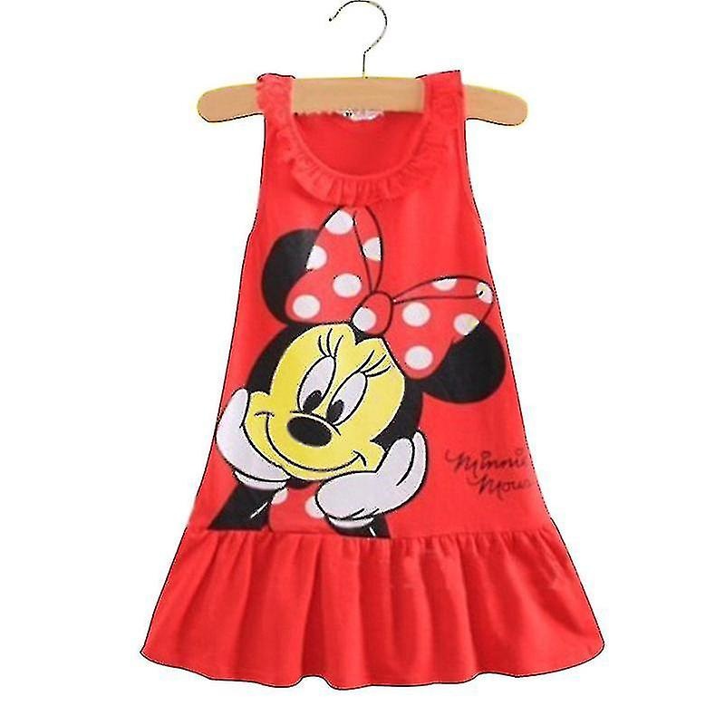 Toddler   Kids Girls Minnie Mouse Casual Tank Dress Sleeveless Ruffle Long Tops-e | Fruugo SG