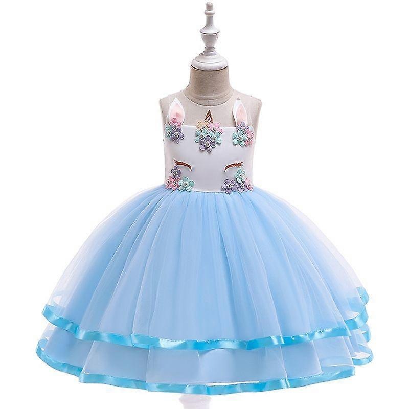 1pc Unicorn Dress Princess Dress 100cm sky blue | Fruugo SG