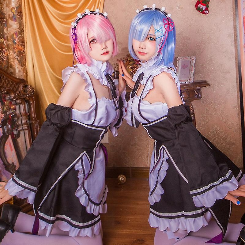 Animer Cosplay Costume Ram/rem Sets Superior Quality Anime Convention Maid Dress | Fruugo SG