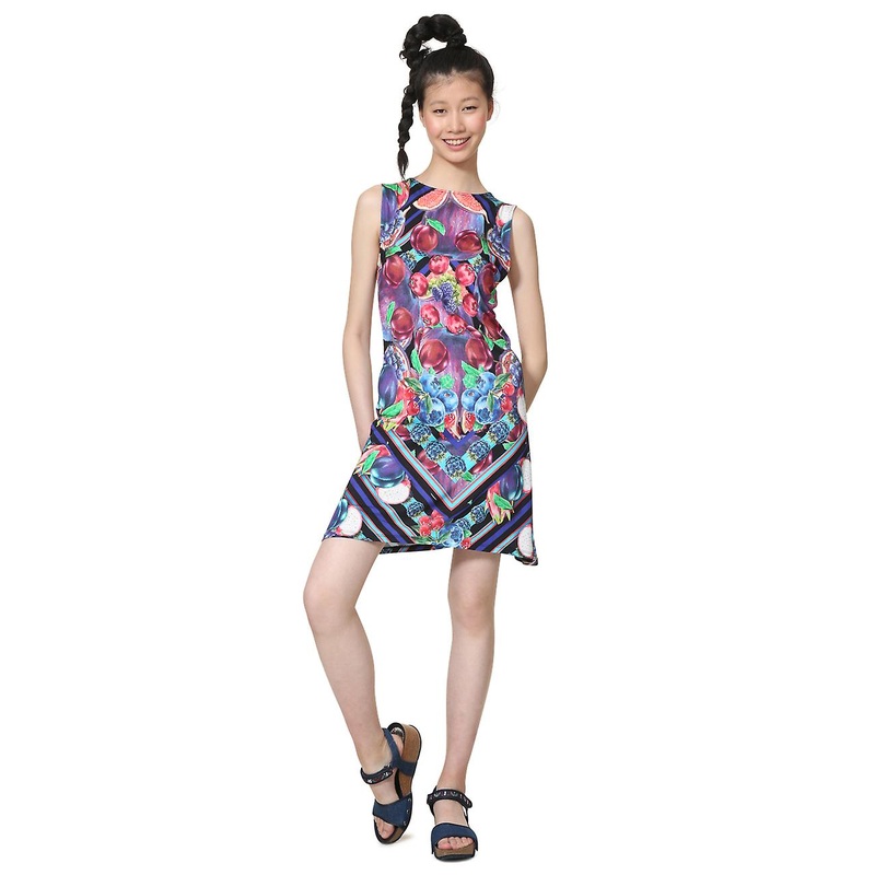 Desigual Women’s Nika Fruit Print Sleeveless Jersey Summer Dress | Fruugo SG