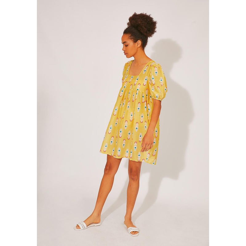 Short Beachwear Dress with Yellow Rocket Print BA21PUN06 by Compania Fantastica | Fruugo SG