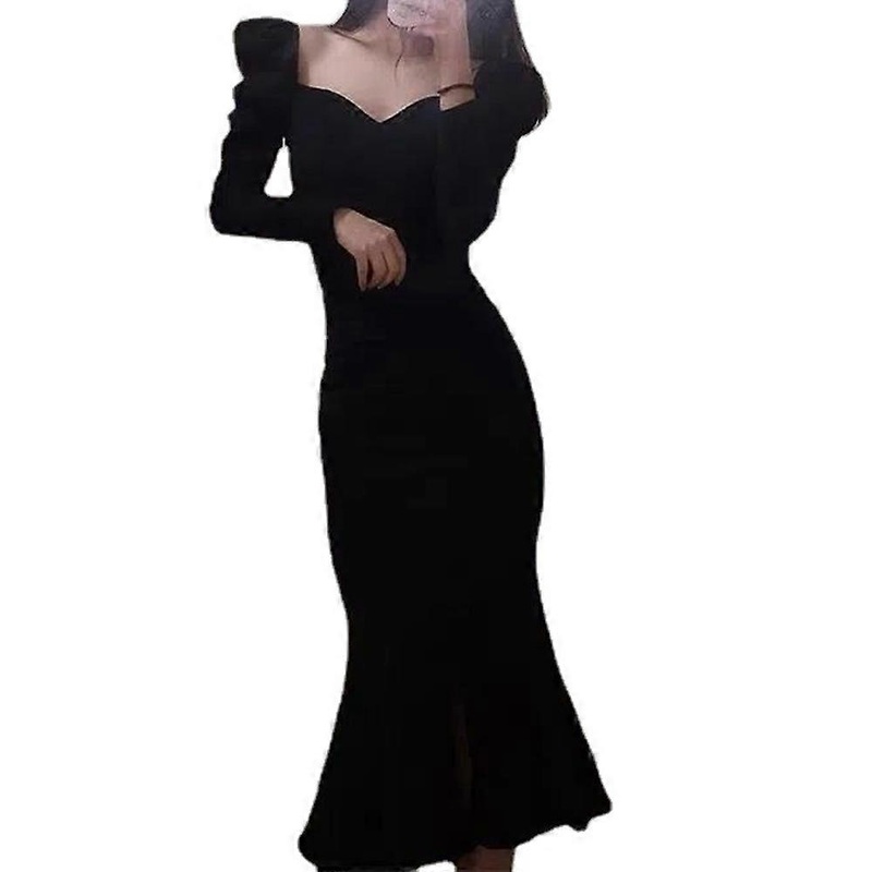 Women’s Sexy Square V Neck Long Sleeve Ruched Mini Dress Party | Fruugo SG