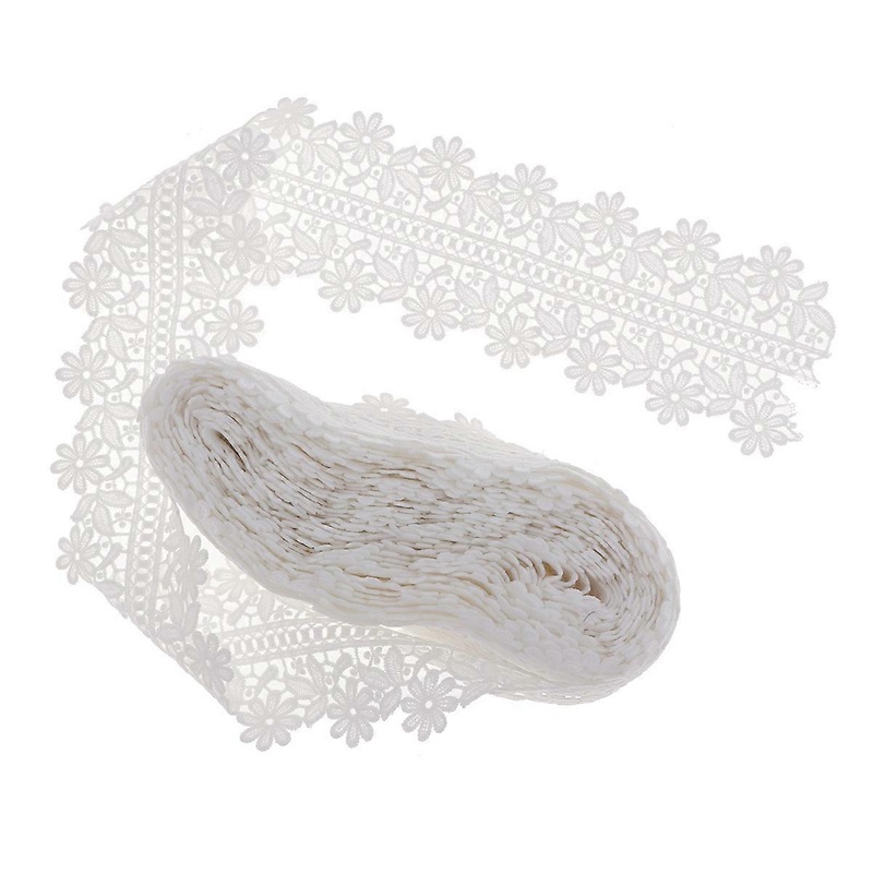 Embroidery Lace Floral Applique White Milk Fiber Decorative Trim for Women Wedding Dress 10 Yard 1Set | Fruugo SG