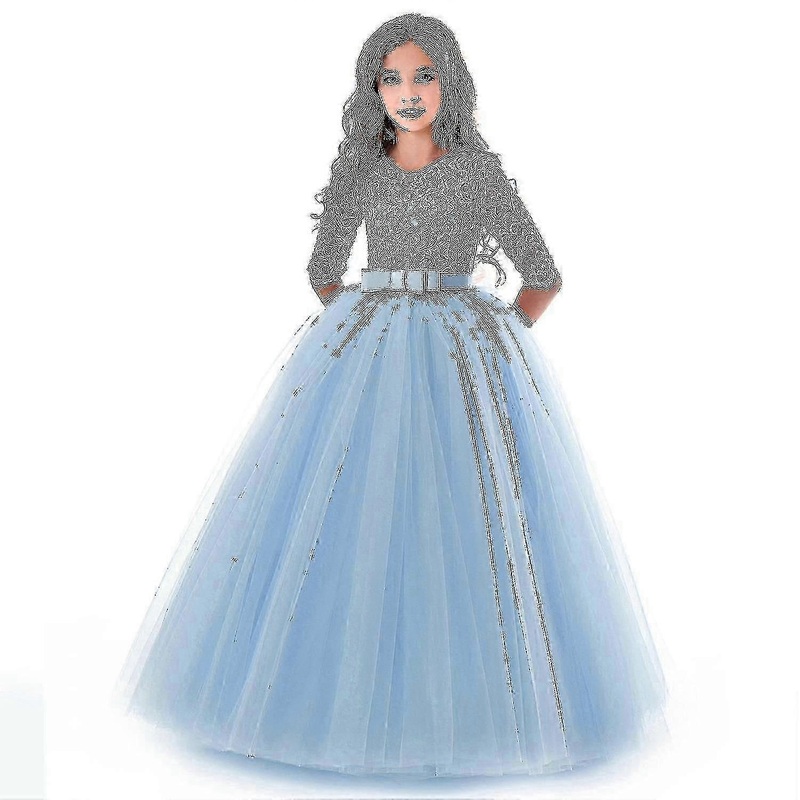 Girls Lace Long Prom Gowns Bridesmaid Kids Dresses For Girls Teens Girl Party Dress Kids Princess Evening Formal Wedding Vestido | Fruugo SG