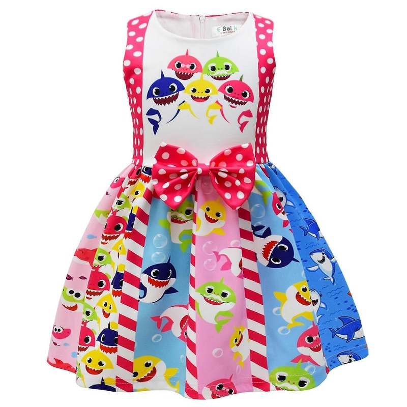 Kids Girls Printed Kids Wear Girls Bowknot Dress/kids Gifts#6 | Fruugo SG