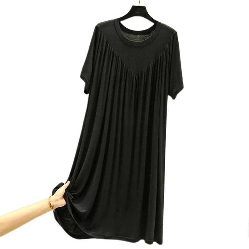 Solid-Color Thin Loose Long Nightgowns Dress for Women Skin-Friendly Relaxing Clothes for Bedroom | Fruugo SG