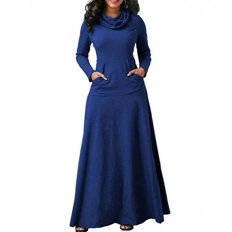Women Party Night Bow Long Sleeve Pockets Solid Long Dresses | Fruugo SG