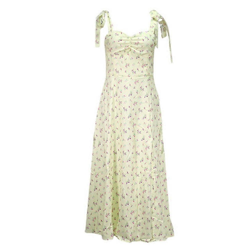 Women’s Dress Spaghetti Strap Backless Asymmetrical Floral Print High Split Beach Drawstring Dresses4 | Fruugo SG