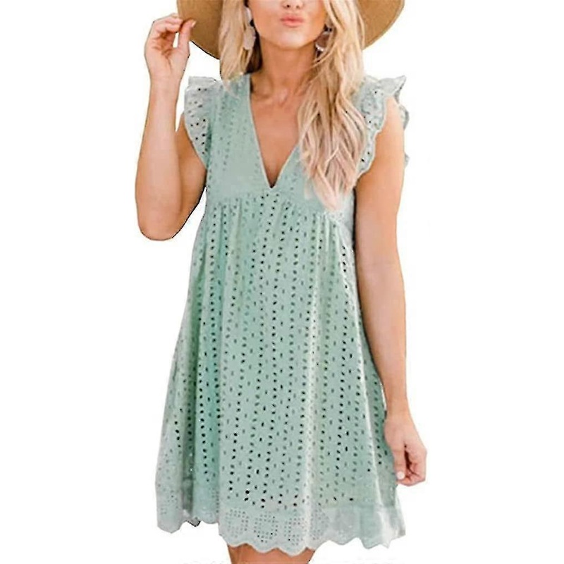 Womens Ruffle Dresses Integrated Shorts Summer Casua Dress With Pockets | Fruugo SG