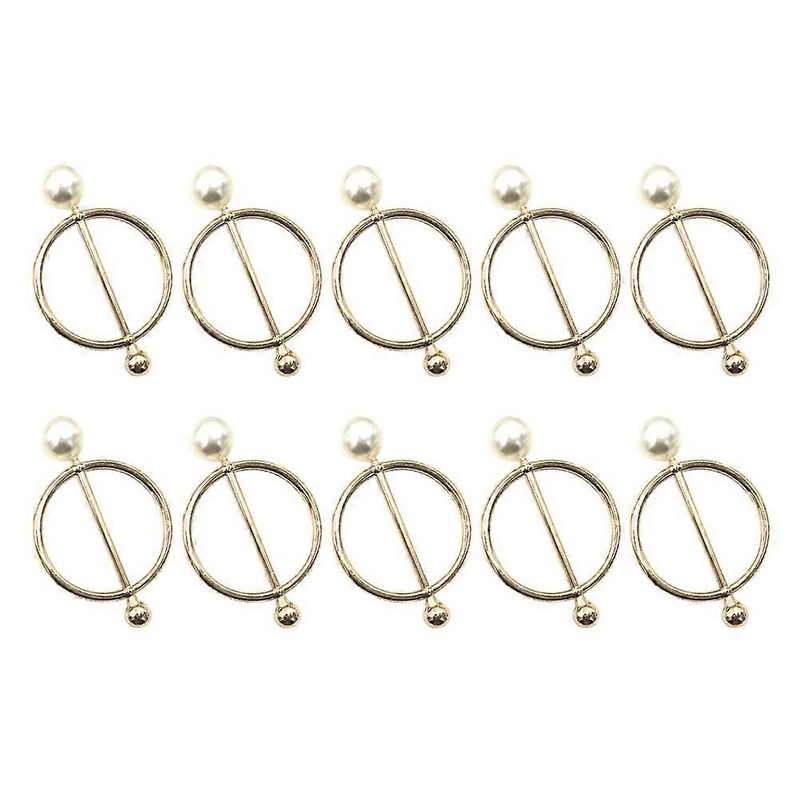 Clothing Corner Knotted Buckles Fashion Outfits Metal Pearl Design Tie Tightening 10Pcs | Fruugo SG