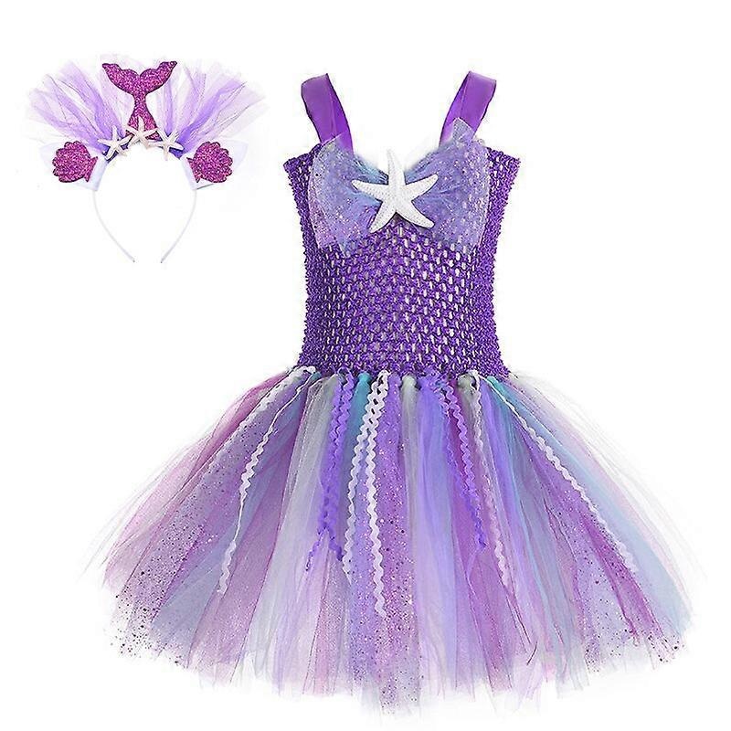 Cosplay Girls Ariel Princess Dress Mermaid Set Children’s holiday show dress tutu dress | Fruugo SG