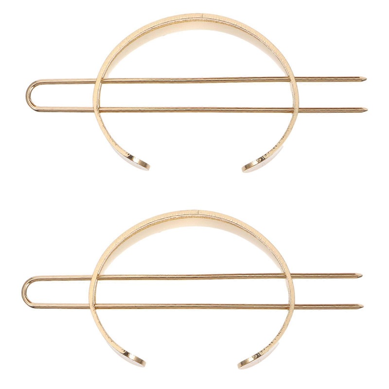 Hair Cuff Bun Hairpin Golden Semicircle Elegant Alloy Hair Holding 2Pcs | Fruugo SG