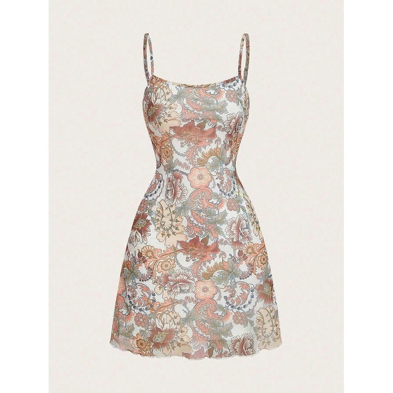 Retro Vintage Clothes Women’s Sun Face Print Spaghetti Strap Sundress,Summer Dresses\nSpring Clothes | Fruugo SG