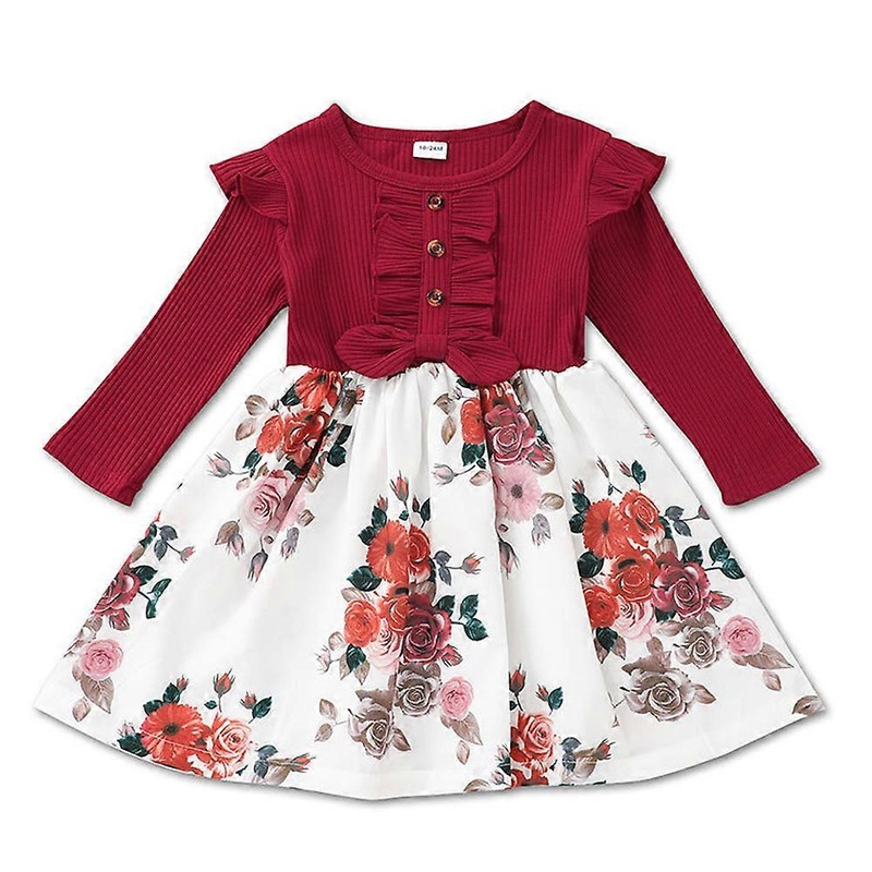 Summer Fall Floral Dress Girls Casual Clothes Dress for Kids Little Girls Clothes | Fruugo SG
