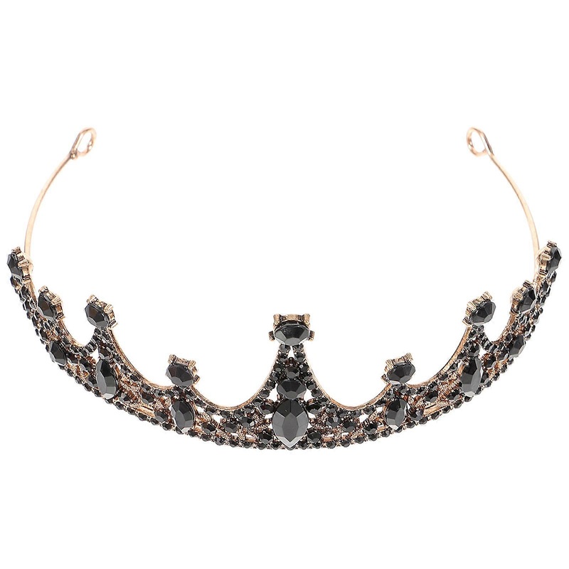 Wedding Prom Tiaras Women Bridal Crown Black Baroque Style 14x14cm Role-Playing Performances 1Set | Fruugo SG