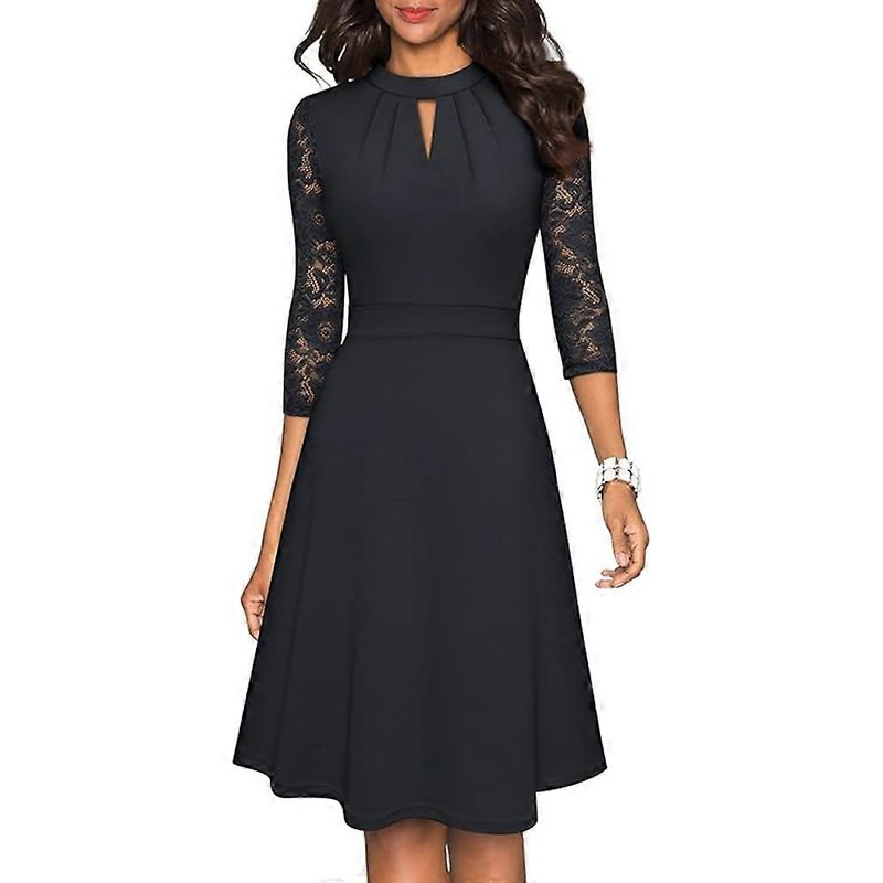 Women’s Elegant Hollow Out Lace Swing Retro Party Cocktail Dress | Fruugo SG