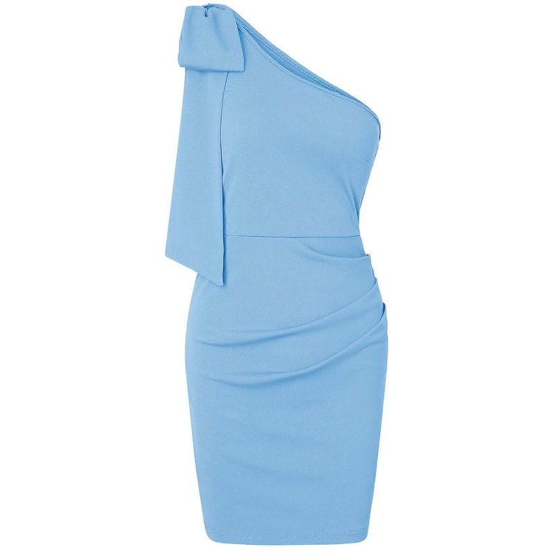 Women Sexy Bodycon Dress Solid Color Sleeveless Bandage Dresses Mini Sexy Bandage Outfits for Cocktail Parties Wear  light blue S | Fruugo SG