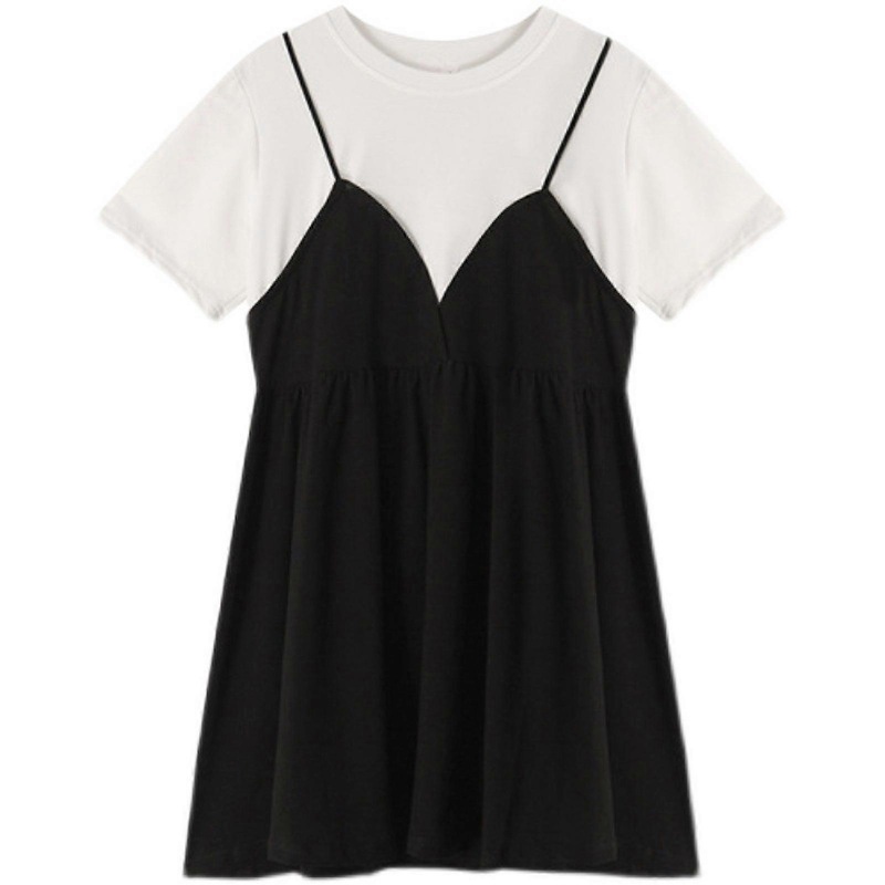 T Shirt 2 in 1 Summer Dress Round Neck Polyester Fiber ALine Skin Friendly for Women Girls(4XL ) | Fruugo SG