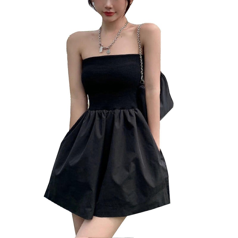 Women Summer Short Dress Casual Tube Top Rib Knit Slim Fit Short Dress for Women Girls | Fruugo SG