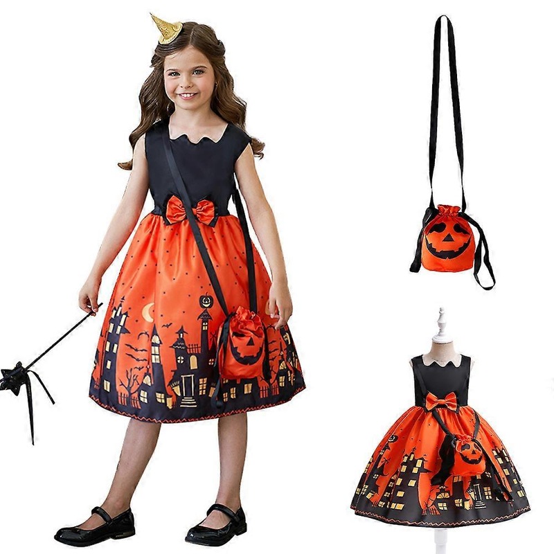 Halloween Kids Girls Sleeveless Tutu Swing Princess Dress Party Ball Gown with Bag | Fruugo SG