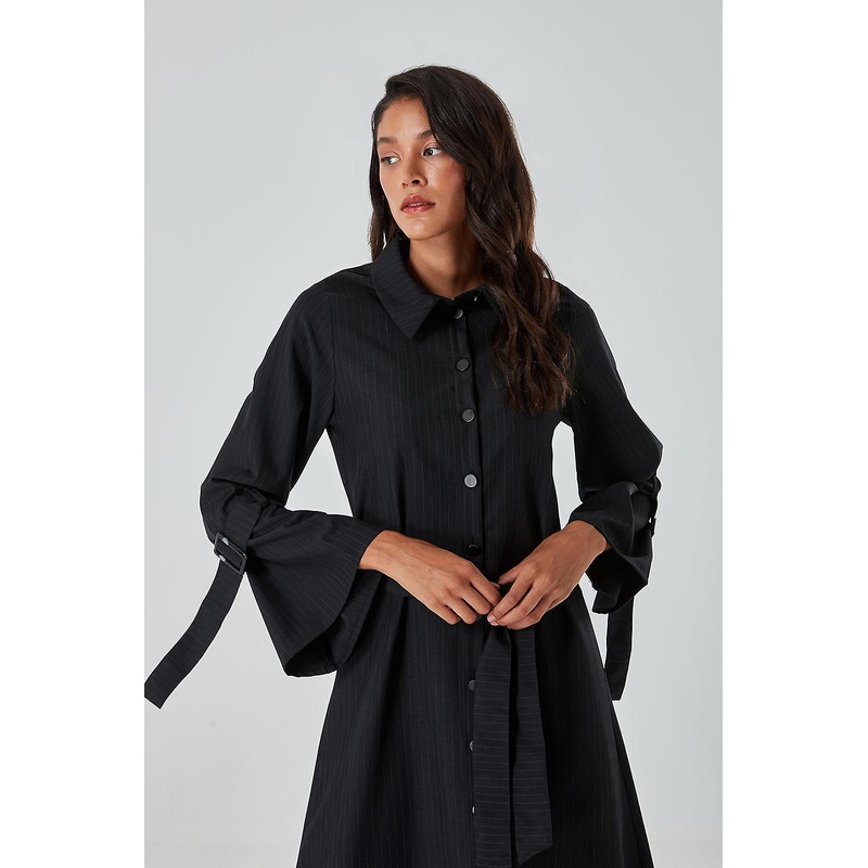 Striped Black Dress | Fruugo SG