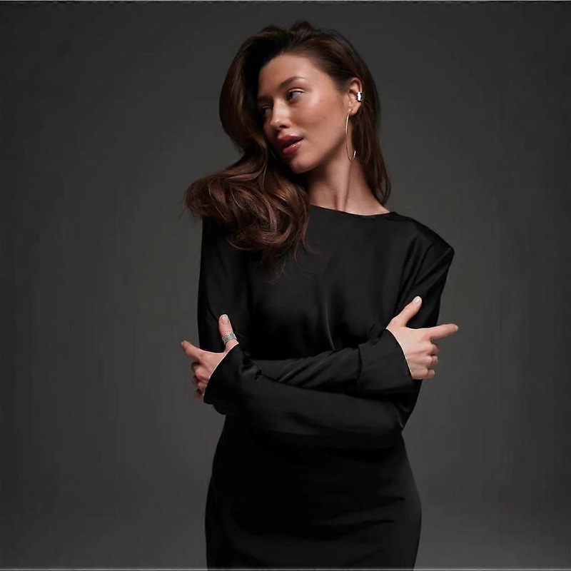 Summer women’s slim backless deep V-neck dress women’s autumn and winter long-sleeved round neck evening dress dress | Fruugo SG