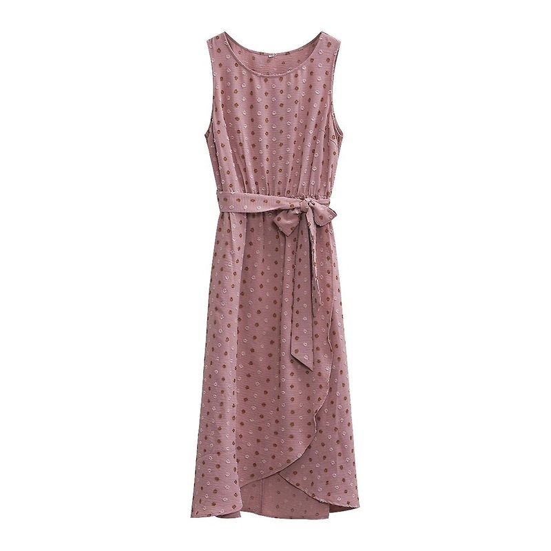 Print Dress Women Spring Summer Solid Color Lace Up Elegant Jacquard Sleeveless Tank Top Long Dresses | Fruugo SG