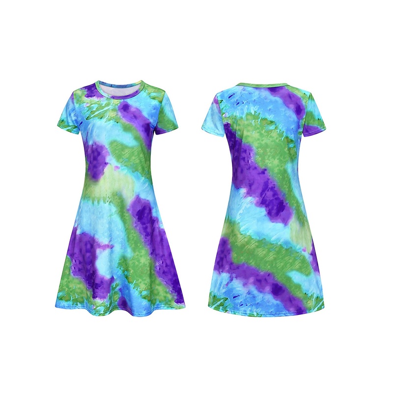 Women’s Summer Boho T-shirt Tunic Dress Rainbow Print | Fruugo SG