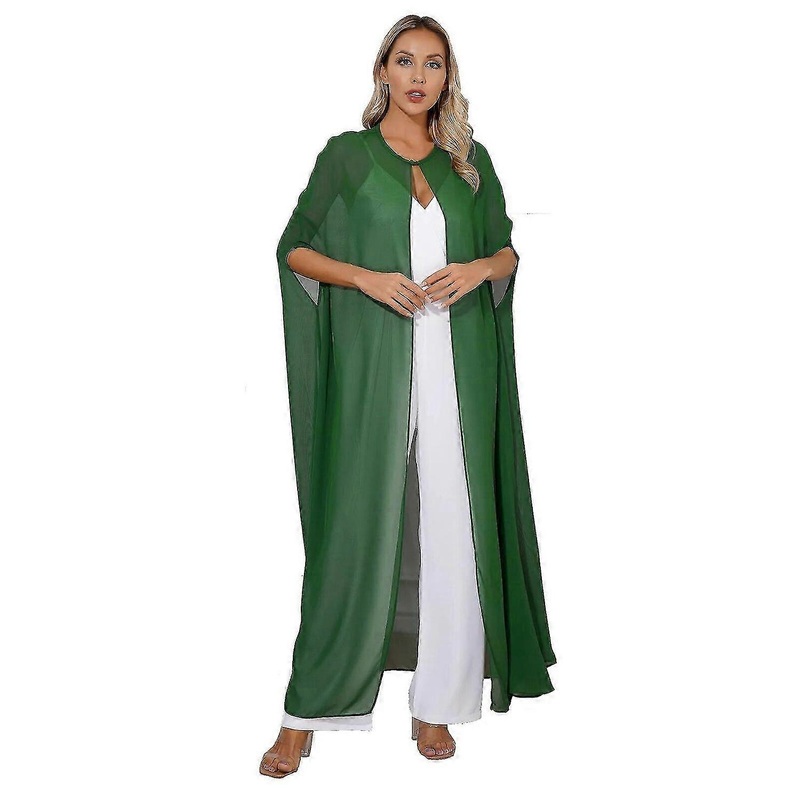 Womens Chiffon Capes Cloak Open Front One Button Woman’s Long Cape Woman’s Solid Color Bolero for Ev | Fruugo SG