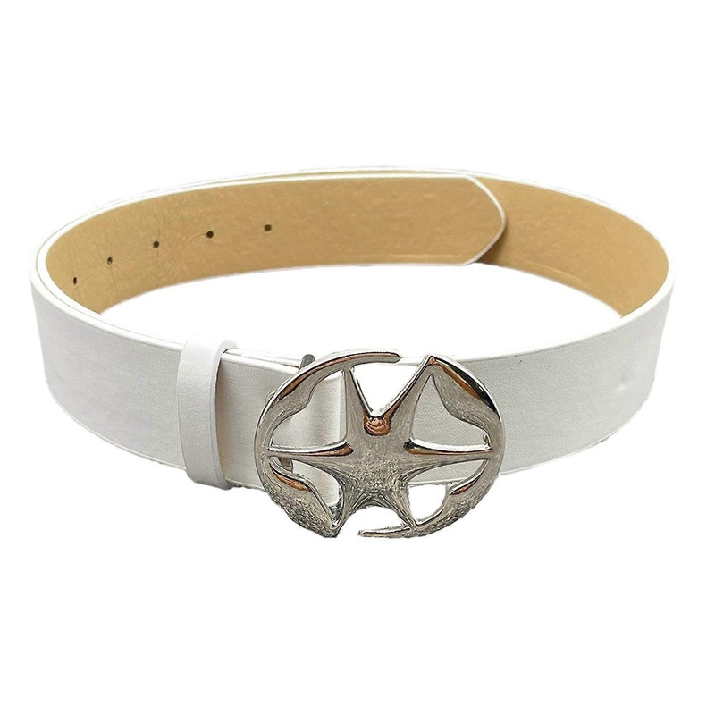 Fashion Hot Girls Hollow Star Buckle Waist Straps PU Leather Color Belt Y2K Coat Dress Ladies Thin Formal Waistband  White | Fruugo SG