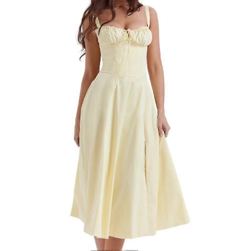 Fashion Print Bustier Sundress Drawstring Lace Sleeveless Dress for Women S2024123016916 | Fruugo SG