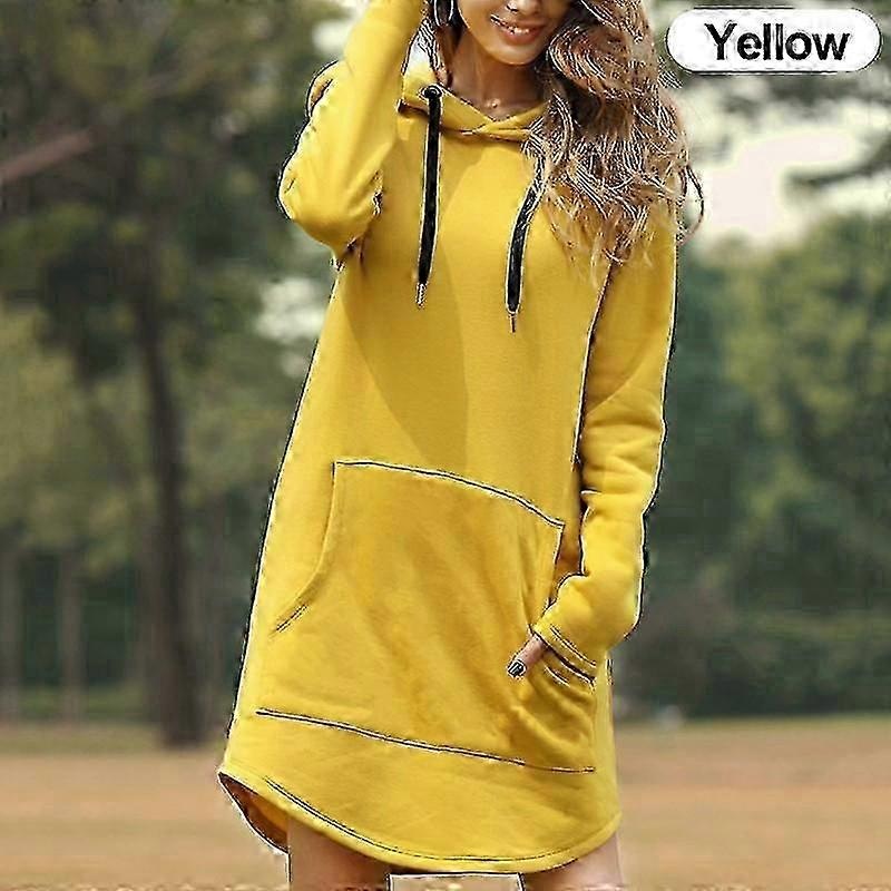 Women’s Plus Size Long Hooded Dress with Long Sleeves – Casual Pullover Hoodie Sweatshirt for Ladies | Fruugo SG