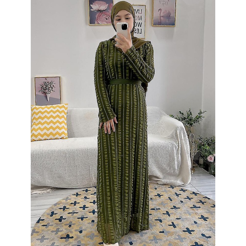 Autumn Muslim Hijab Dress With Lining Solid Color Women Sweet Robe Dubai Turkish Modest Gown Casual Party Abaya Islamic Clothing | Fruugo SG