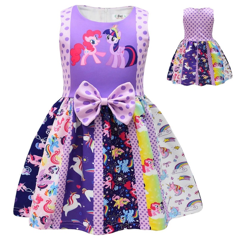 purple# Low Price Kids Summer Daily Outfit Princess Printed Sleeveless Casual Dress  Halloween or Party Wear Costumes for Girls | Fruugo SG