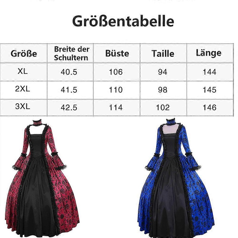 Victoria court dress—red—XL | Fruugo SG