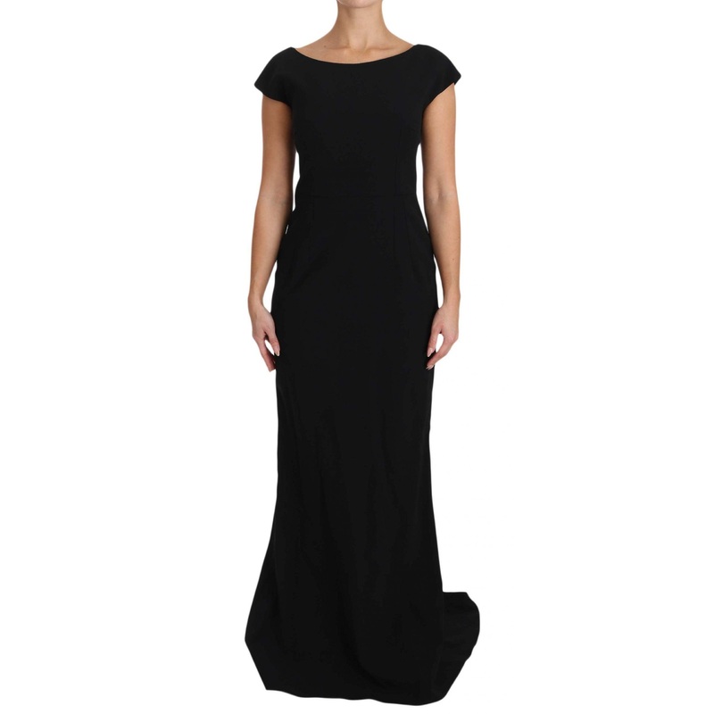 Black Stretch Fit Flare Gown Maxi | Fruugo SG
