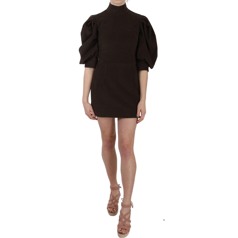 Brown Corduroy Bodycon Cotton Mini Dress | Fruugo SG