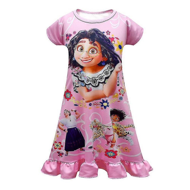 Encanto Princess Kids Girl Nightdress Ruffle Sleepwear Dress Pyjamas Summer | Fruugo SG