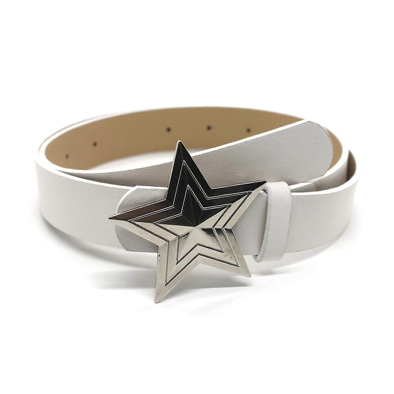 Fashion Hot Girls Pentagram Buckle Waist Straps Multi-color Belt All-Match Coat Dress Ladies Thin Formal Waistband  White | Fruugo SG