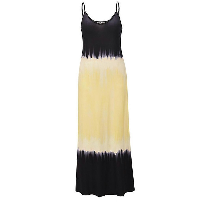 Ladies spring and summer bohemian gradient color sleeveless suspender dress  Yellow | Fruugo SG
