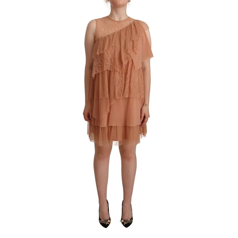 Liu Jo Pink Lace Sleeveless Mini Shift Layered Dress | Fruugo SG