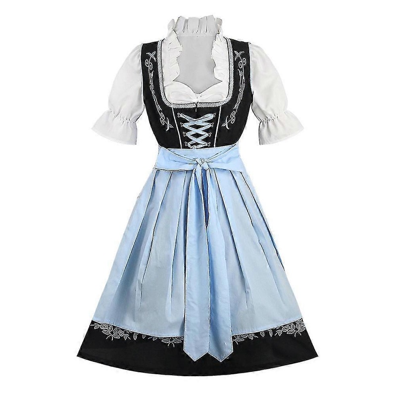 Oktoberfest Dirndl Costume Women German Bavaria Beer Dress Beer Girl Wench Outfit Halloween Fancy Dress | Fruugo SG