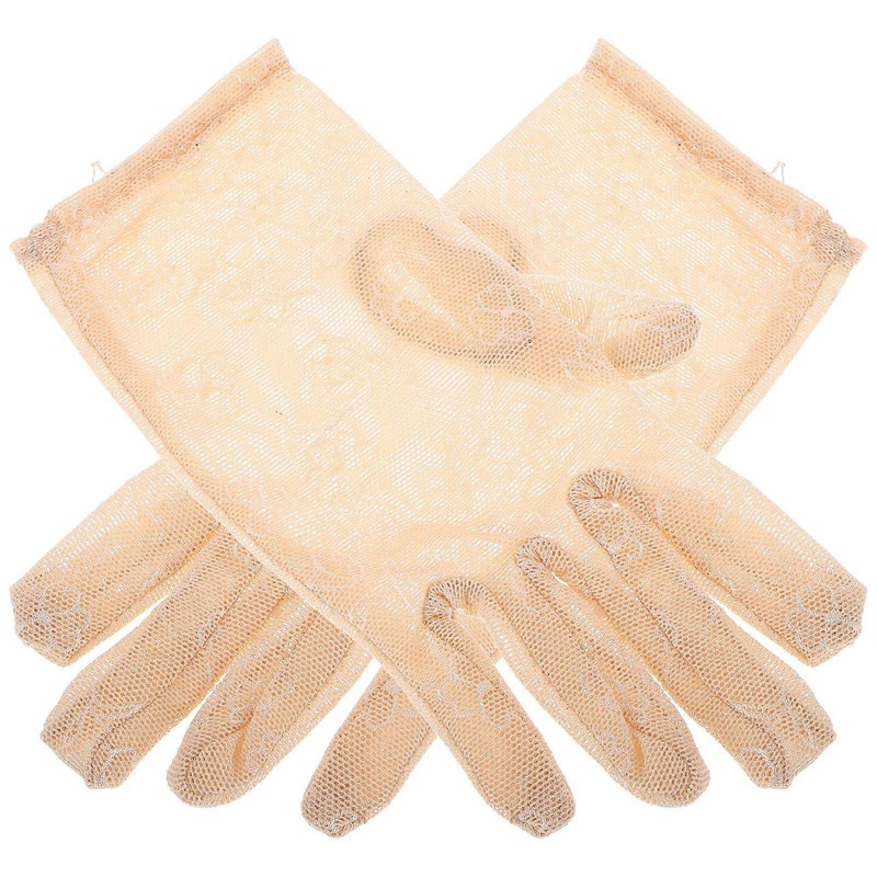 Stylish Short Lace Gloves For Women Showcases Wrists Perfect For Bridal Dress .30X8.50X0.20Cm 1 Pair | Fruugo SG