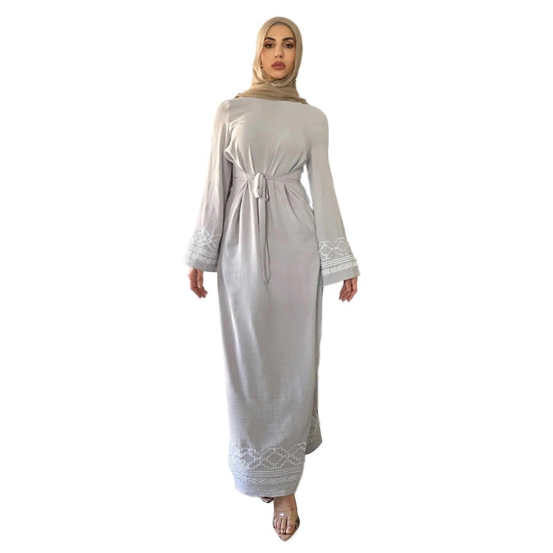 Women Muslims Dress Middle East Dress Full Length Dress Party Dress Kebaya Kaftan Muslims Prayer Clothes  Gray XL | Fruugo SG