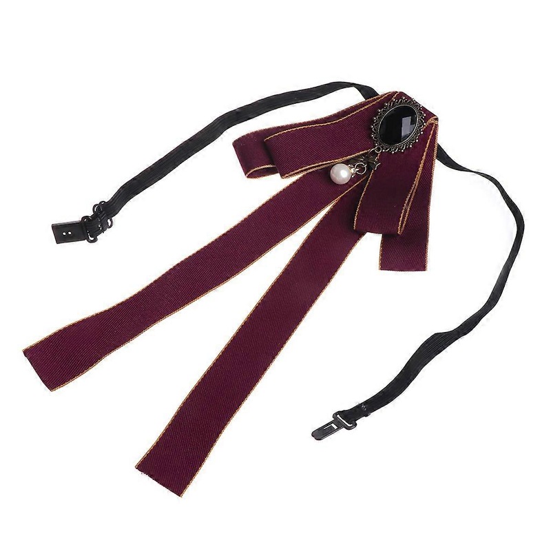 Womens Bow Corsage Neck Tie Shirt Dress Collar Shirt Neckline Apparel Accessories for Wedding Party Gathering Bow Tie  Wine red | Fruugo SG