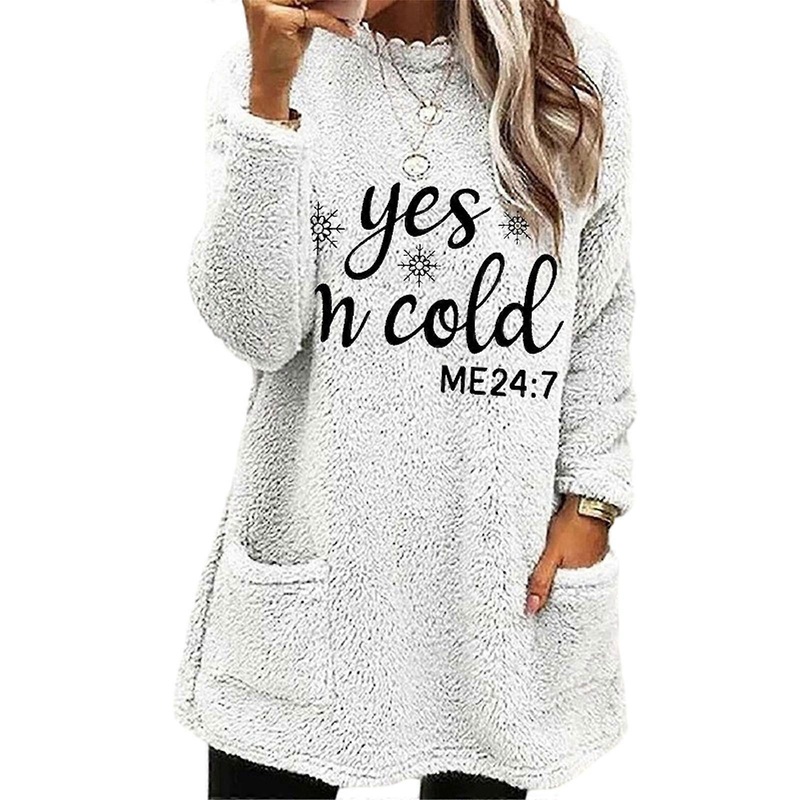 Womens Oversized Sherpas Pullover Hoodie with Pockets Fuzzy Fleece Sweatshirt Furry Coat  White XXL | Fruugo SG
