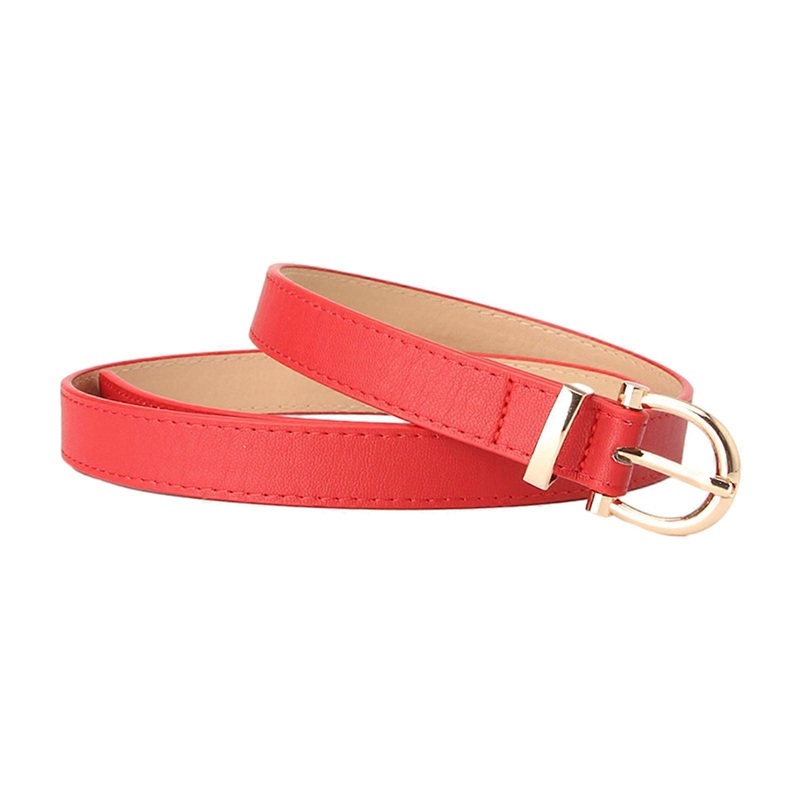 Fashion Hot Girls Oval Shape Buckle Waist Straps Multi-Color Belt All-match Coat Dress Ladies Thin Formal Waistband  Red | Fruugo SG
