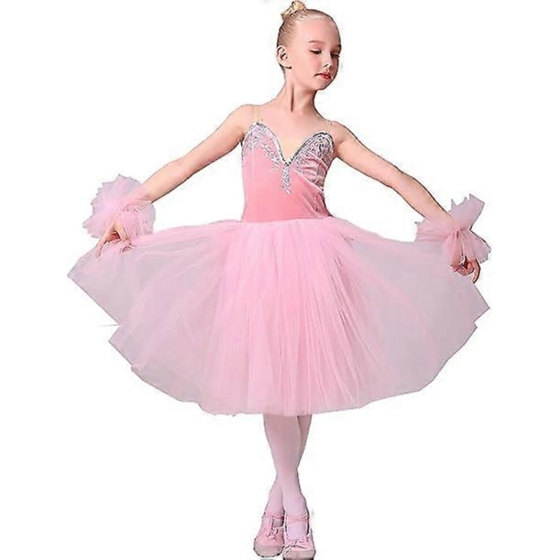Girls Sundress swan Dance Dress Tutu Performance Long Tulle Dress | Fruugo SG