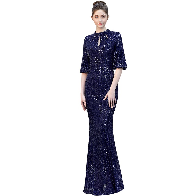 Kaxidy Ladies Long Dress Sequins Maxi Evening Wedding Cocktail Dresses | Fruugo SG
